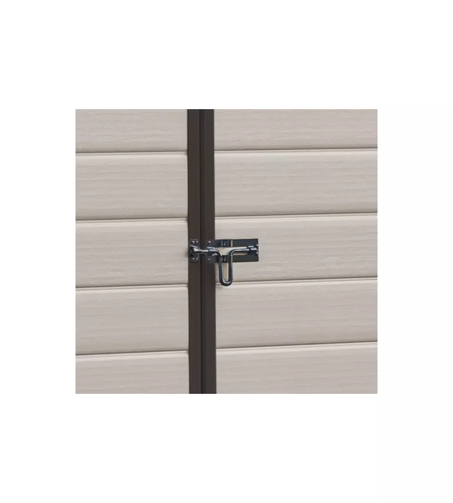 CASETTA DA GIARDINO KETER "MANOR 6x5" IN RESINA COLORE BEIGE CON PORTA BATTENTE DOPPIA 185X152X226 CM