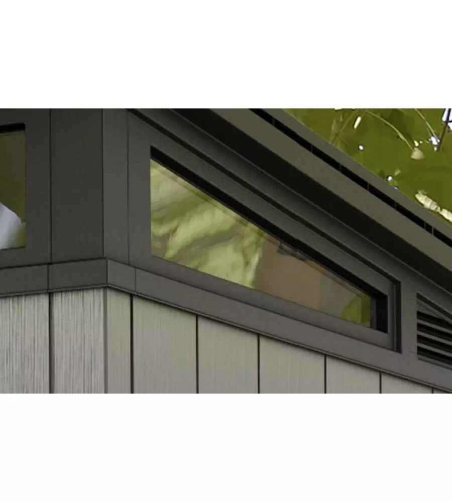 CASETTA DA GIARDINO KETER "ARTISAN 11x7" IN DUOTECH COLORE GRIGIO CON PORTA BATTENTE DOPPIA 342X218X226 CM