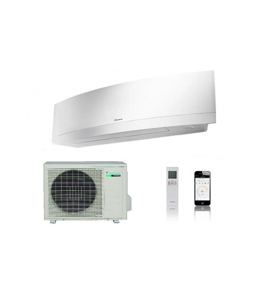 CLIMATIZZATORE DAIKIN EMURA POMPA DI CALORE "FTXJ35MW/RXJ35M" MONOSPLIT E UNITÀ ESTERNA 12000 BTU CON WI-FI