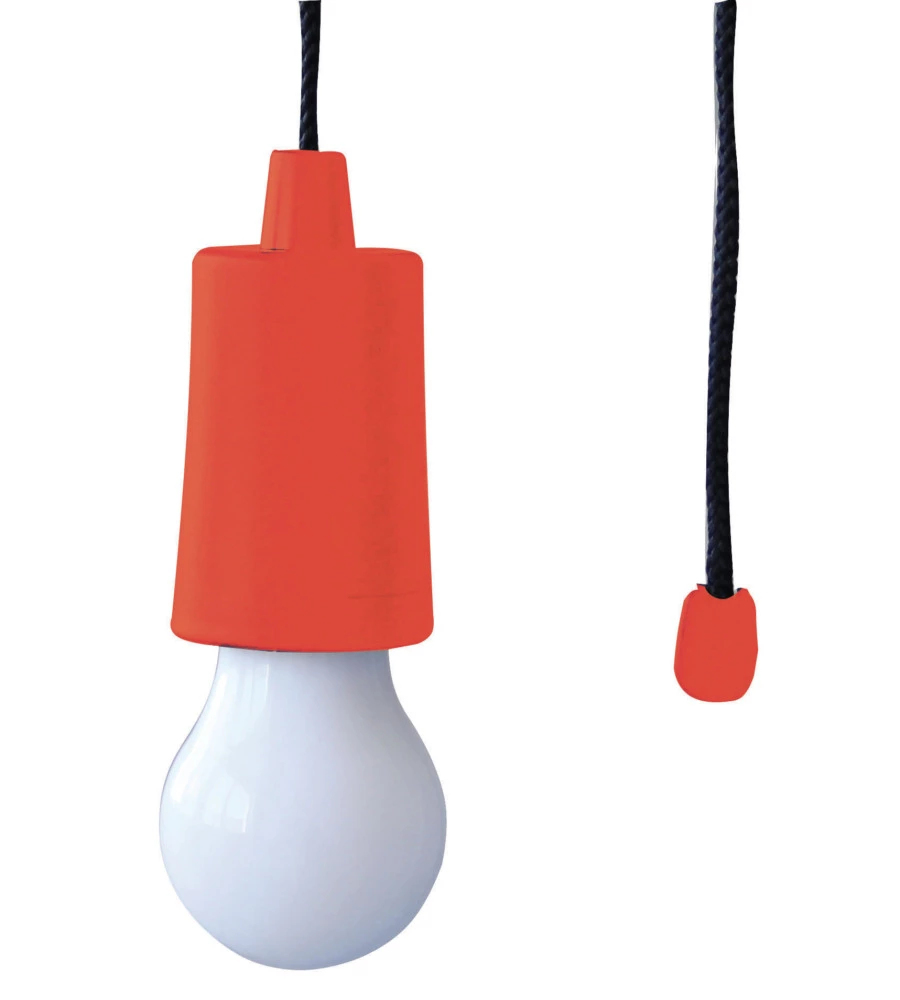 LAMPADA LED PORTATILE CON CORDA APPENDIBILE ROSSA
