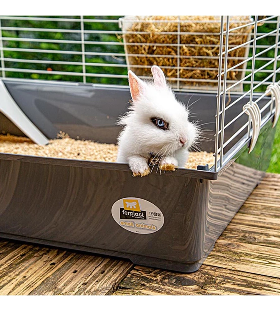 GABBIA PER CONIGLI "RABBIT 100" GRIGIO, 95X57XH46 CM  - FERPLAST