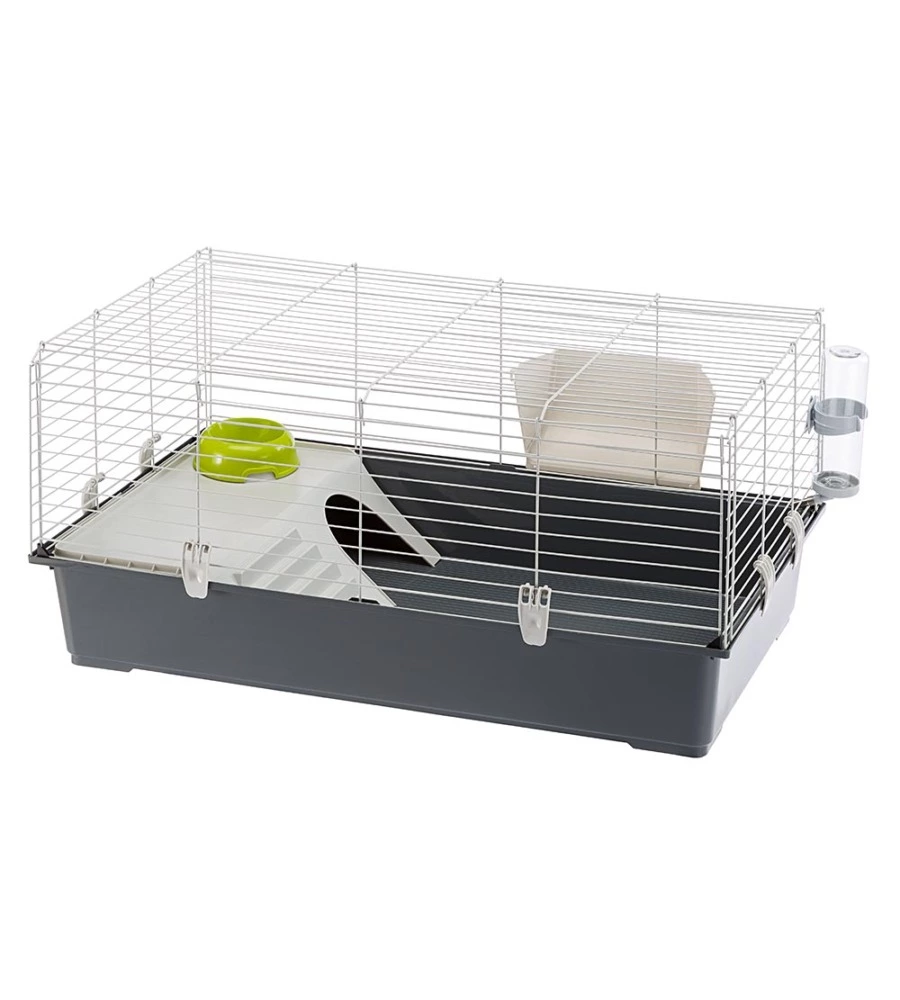 GABBIA PER CONIGLI "RABBIT 100" GRIGIO, 95X57XH46 CM  - FERPLAST
