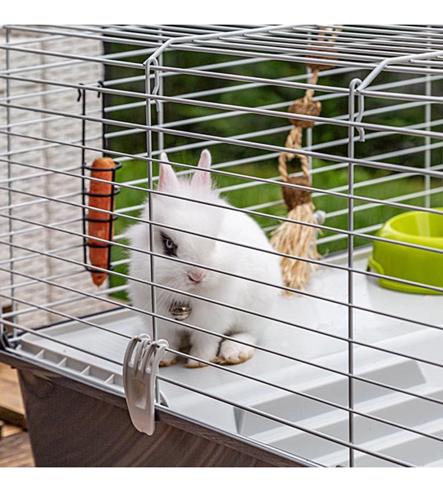 GABBIA PER CONIGLI "RABBIT 100" GRIGIO, 95X57XH46 CM  - FERPLAST