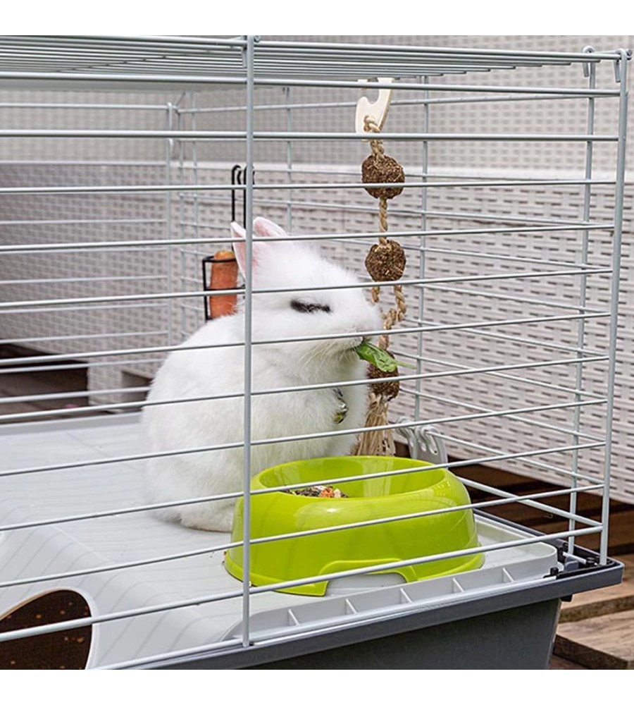 GABBIA PER CONIGLI "RABBIT 100" GRIGIO, 95X57XH46 CM  - FERPLAST
