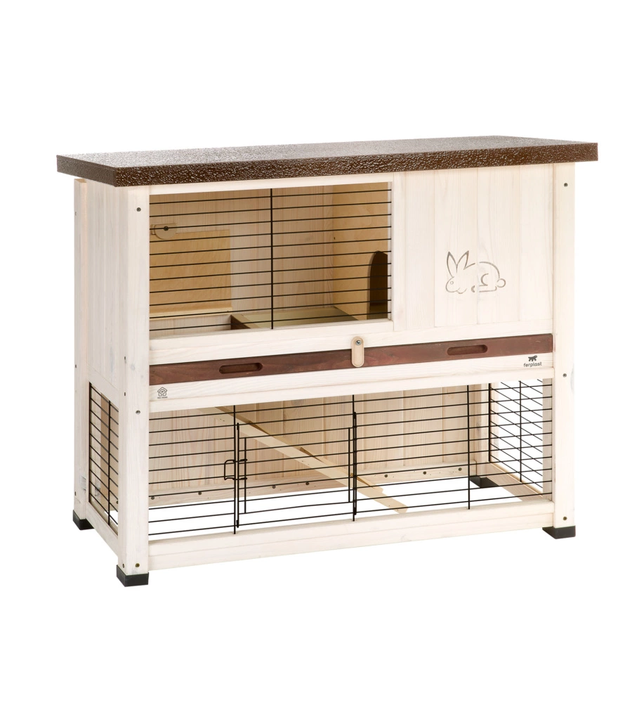 CONIGLIERA IN LEGNO FERPLAST "RANCH 100 BASIC",  92X47X81 CM