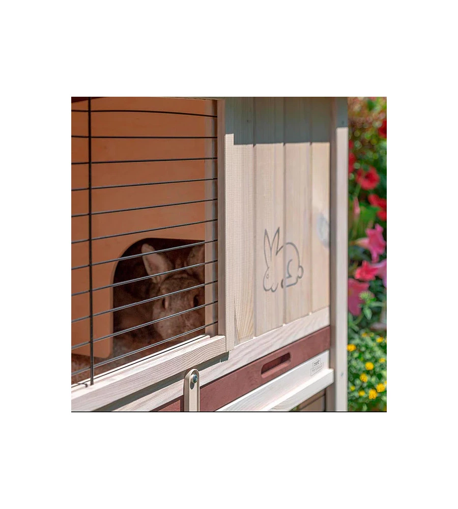 CONIGLIERA IN LEGNO FERPLAST "RANCH 100 BASIC",  92X47X81 CM