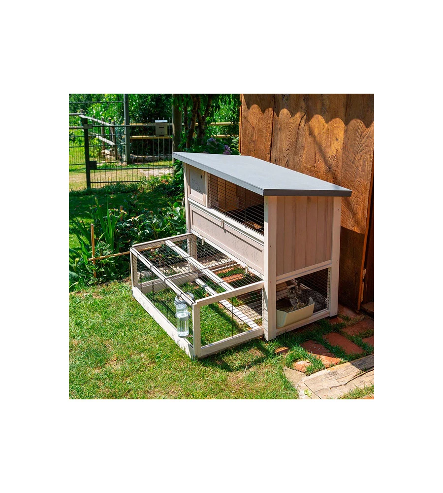 CONIGLIERA IN LEGNO "RANCH 120 MAX", 117X69X107 CM  - FERPLAST