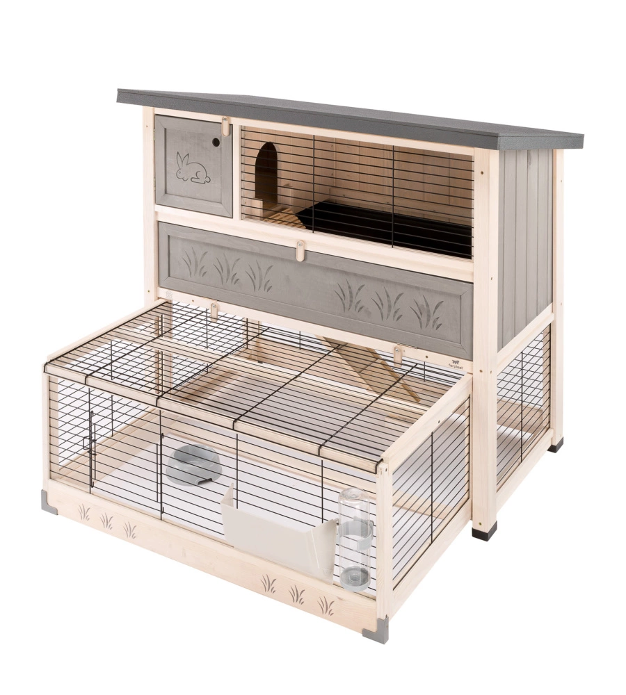 CONIGLIERA IN LEGNO "RANCH 120 MAX", 117X69X107 CM  - FERPLAST