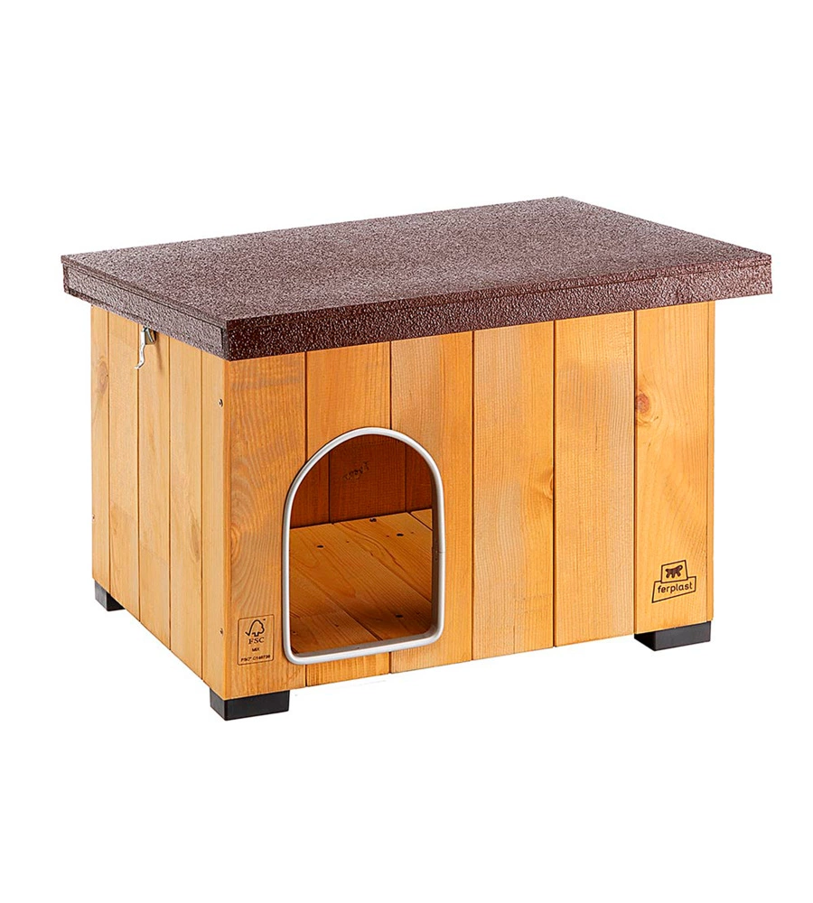 CUCCIA PER CANI DA ESTERNO FERPLAST "BAITA 50" IN PINO NORDICO 56X46,5X41,5 CM
