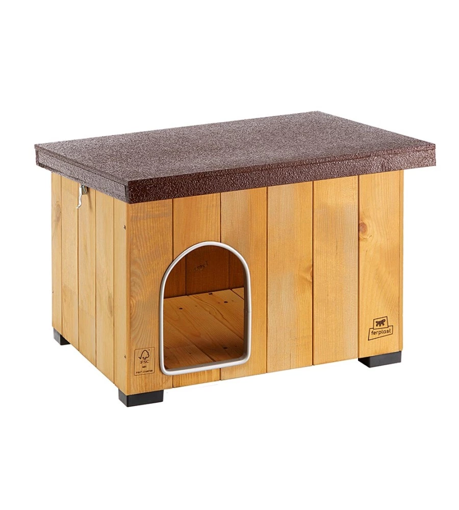 CUCCIA PER CANI DA ESTERNO "BAITA 50" IN LEGNO, 56X46,5X41,5 CM - FERPLAST