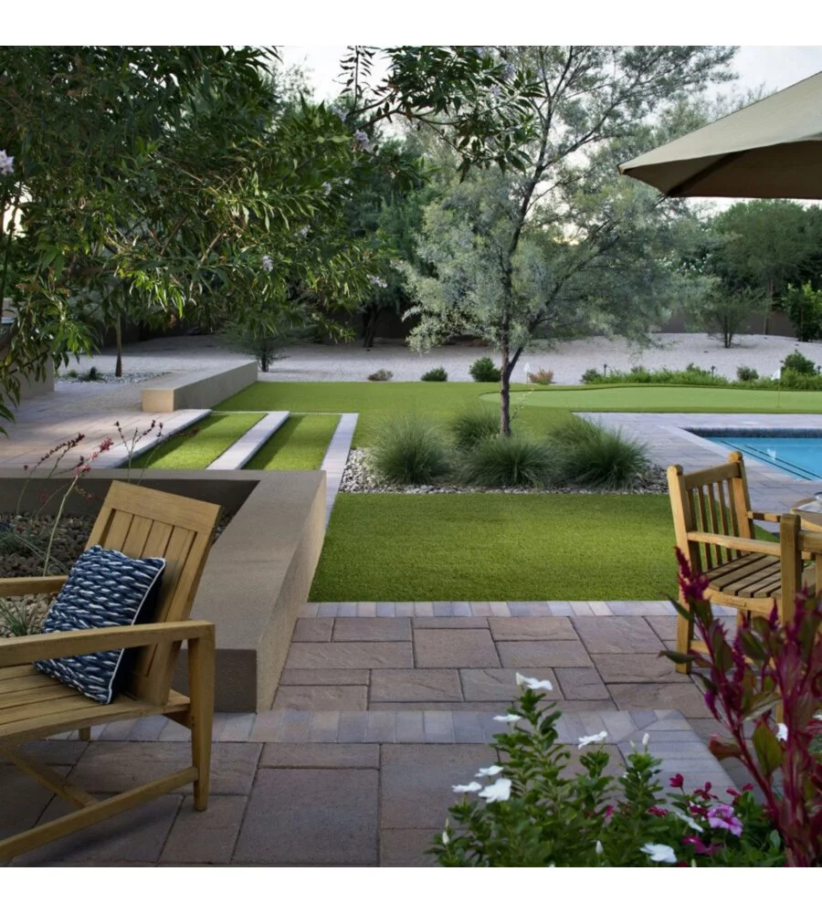 PRATO SINTETICO VERDE ECONOMICO 1X10 MT H50 MM PER GIARDINO "WIMBLEDON"