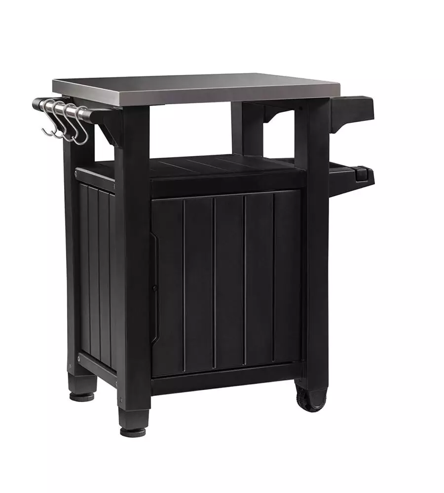 TAVOLINO KETER "UTILITY X" PER BBQ IN RESINA - 150 L 82x52x90 CM GRAFITE