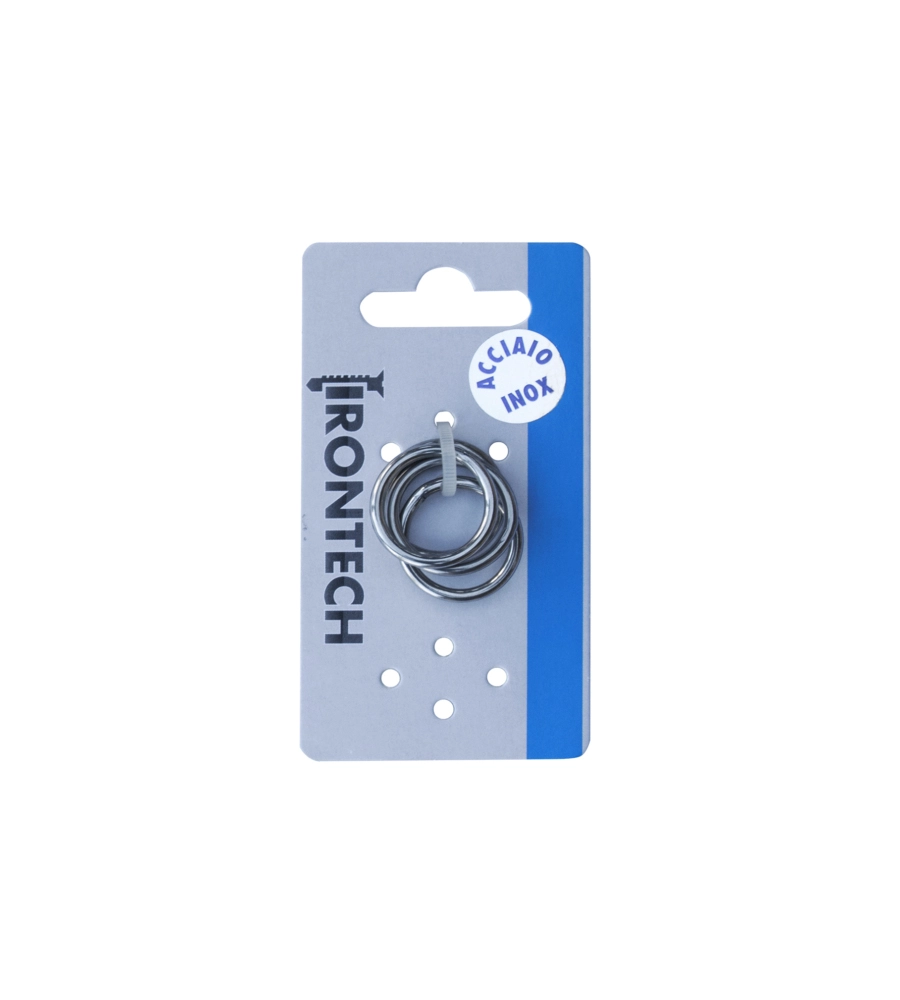 ANELLO TONDO SALDATO Ø 3 X 20 MM. IN ACCIAIO INOX A4 - AISI 316 - 4 PZ.