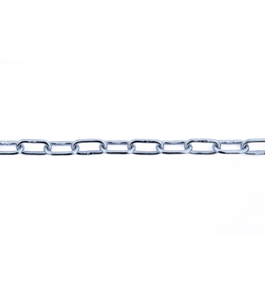 CATENA GENOVESE PRETAGLIATA Ø 4 MM. IN ACCIAIO ZINCATO 5 MT.
