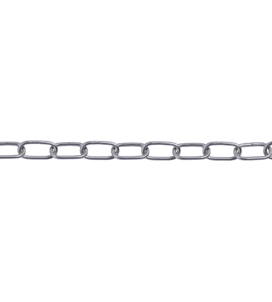 CATENA GENOVESE PRETAGLIATA MAGLIA CORTA Ø 2 MM. IN ACCIAIO NICHELATO 2,5 MT.