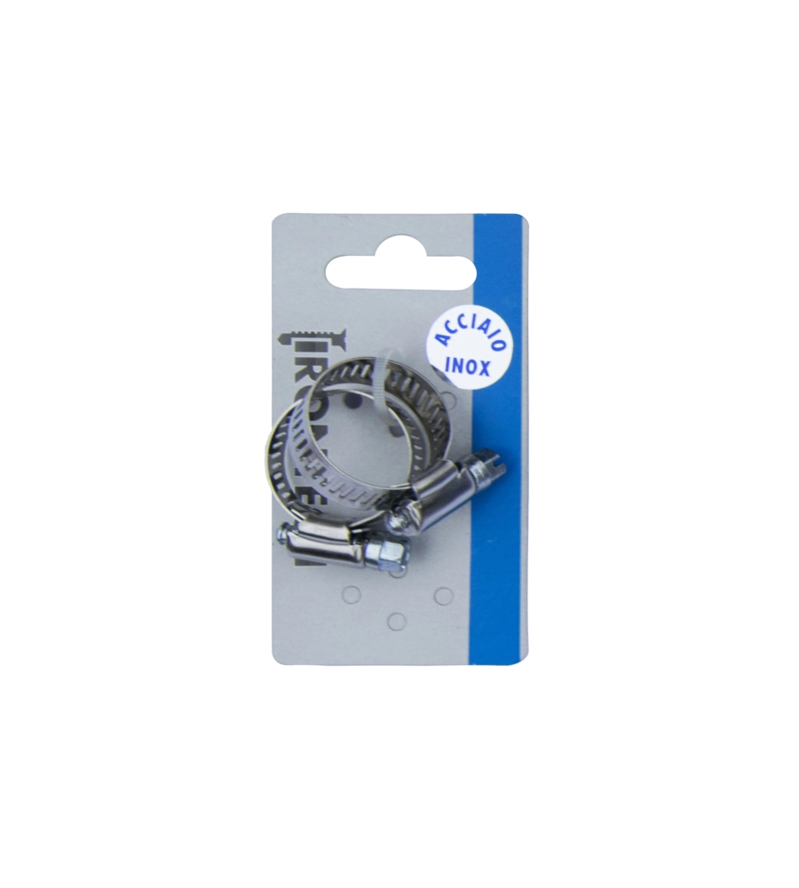 FASCETTA STRINGITUBO Ø 19 - 28 MM. IN ACCIAIO INOX A2 - AISI 304 - 2 PZ.