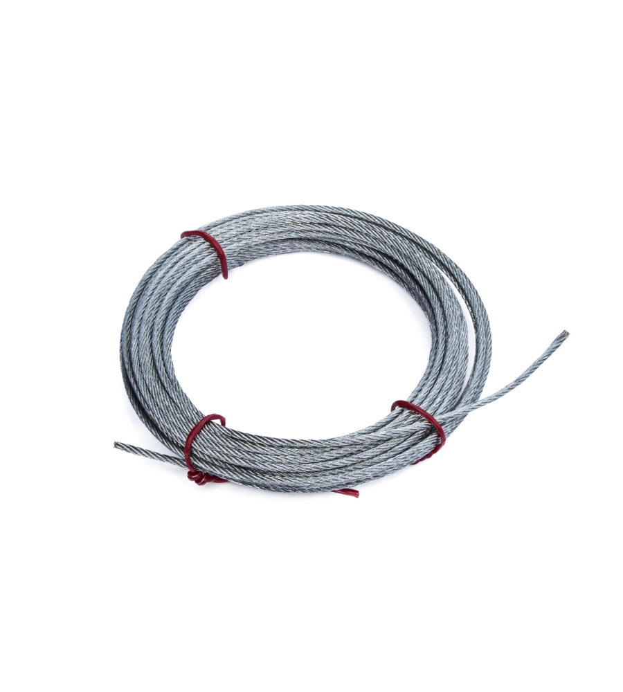 FUNE PER ARGANI 49 FILI Ø 2,4 MM. IN ACCIAIO ZINCATO 9 MT.