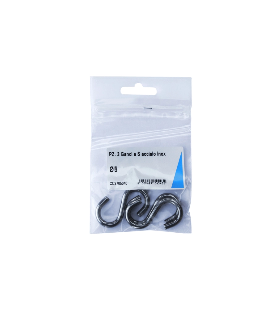 GANCIO A S Ø 5 MM. IN ACCIAIO INOX A4 - AISI 316 - 3 PZ.