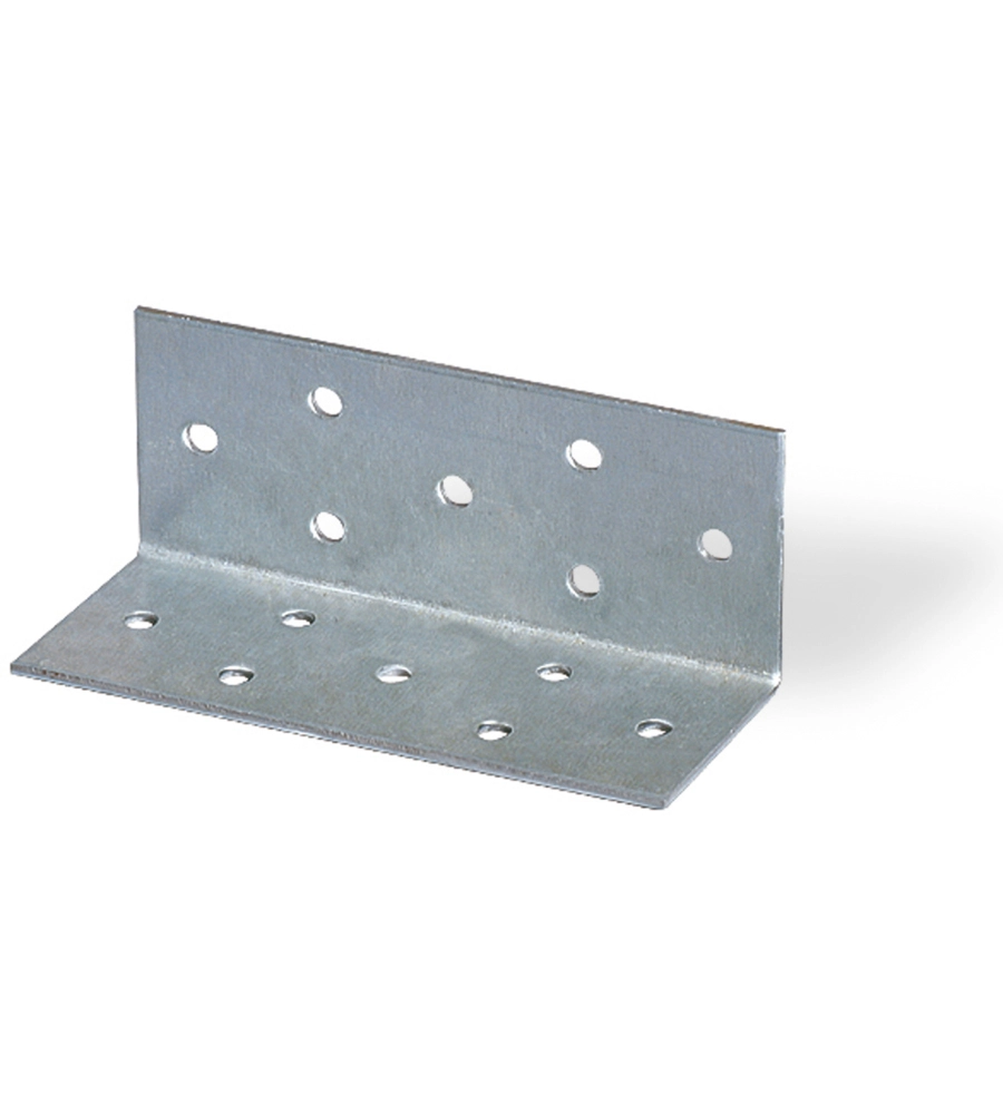 LASTRINA AD ANGOLO, FORATA 100 X 40 X 40 MM.