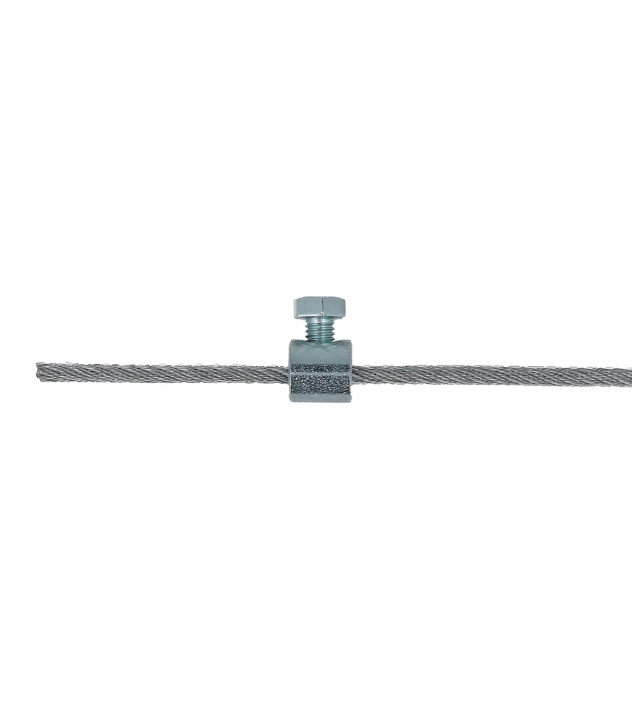 MORSETTO SERRACAVI Ø 3 MM. FERRO ZINCATO CON VITE LATERALE 4 PZ.