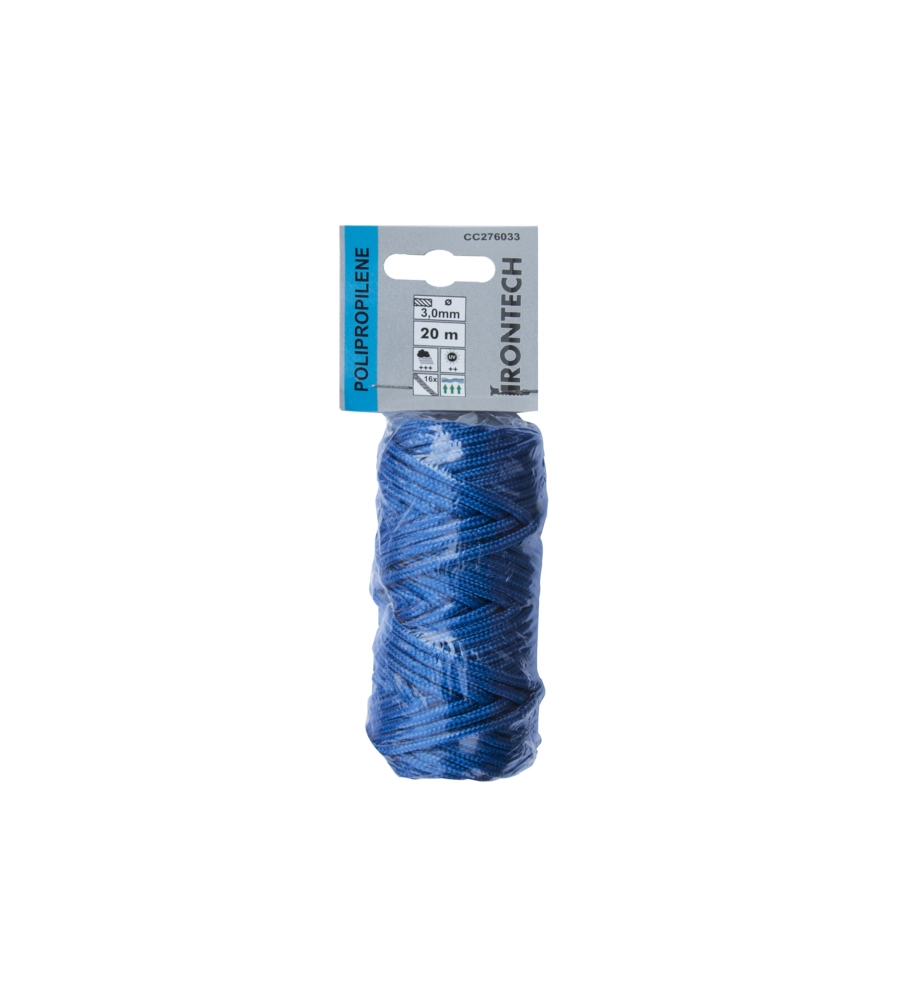 TRECCIA PER VENEZIANA IN POLIPROPILENE Ø 3 MM. BLU ELETTRICO 20 MT.