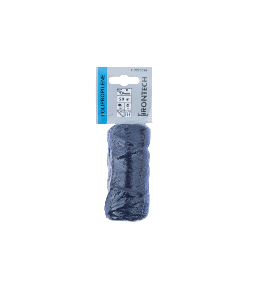 TRECCIA PER VENEZIANA IN POLIPROPILENE Ø 3 MM. BLU 20 MT.