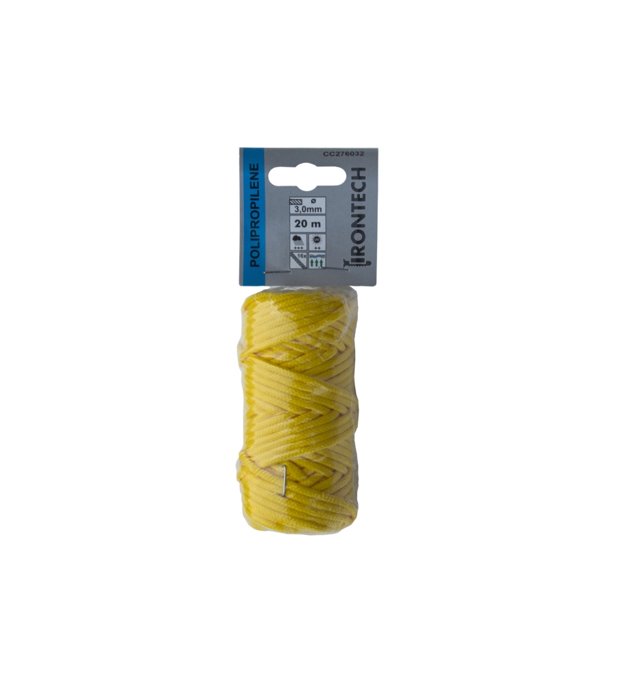 TRECCIA PER VENEZIANA IN POLIPROPILENE Ø 3 MM. GIALLO 20 MT.