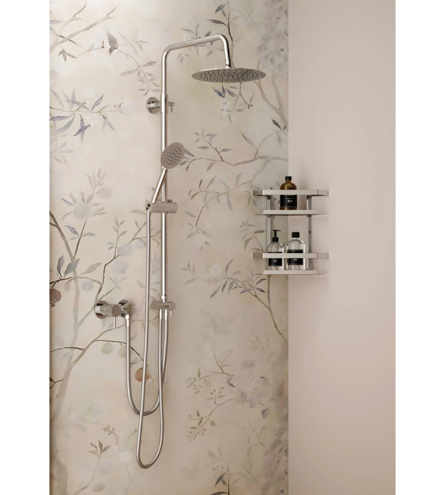 Colonna doccia "Poseidon" con soffione e doccetta cromo