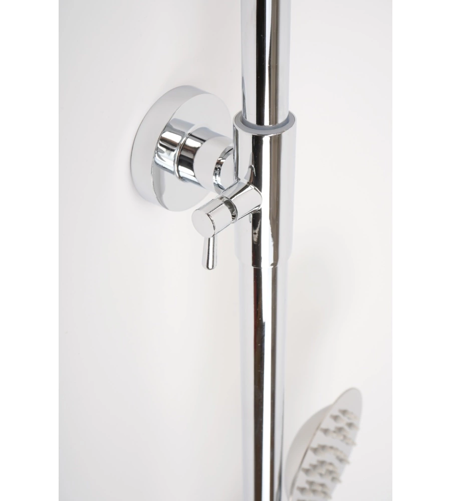 Colonna doccia "Poseidon" con soffione e doccetta cromo