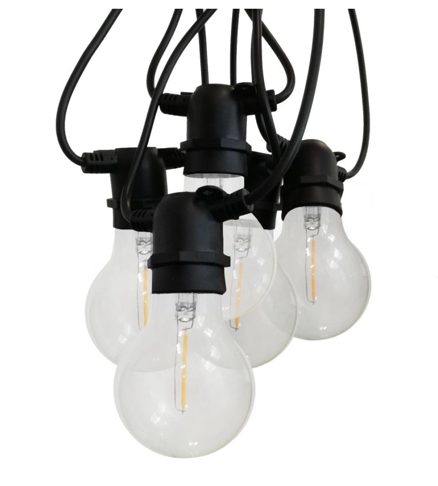 COLLANA LUMINOSA DA ESTERNO "FIESTA" CON 10 LAMPADINE LED, 5 M