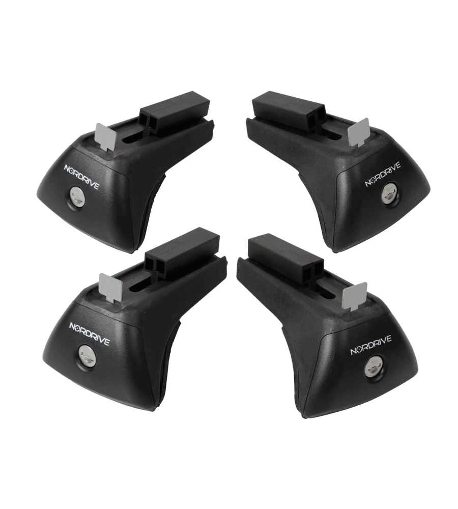 KIT 4 PIEDI PER BARRE QUADRA IN-RAIL KIT STEEL  N20021