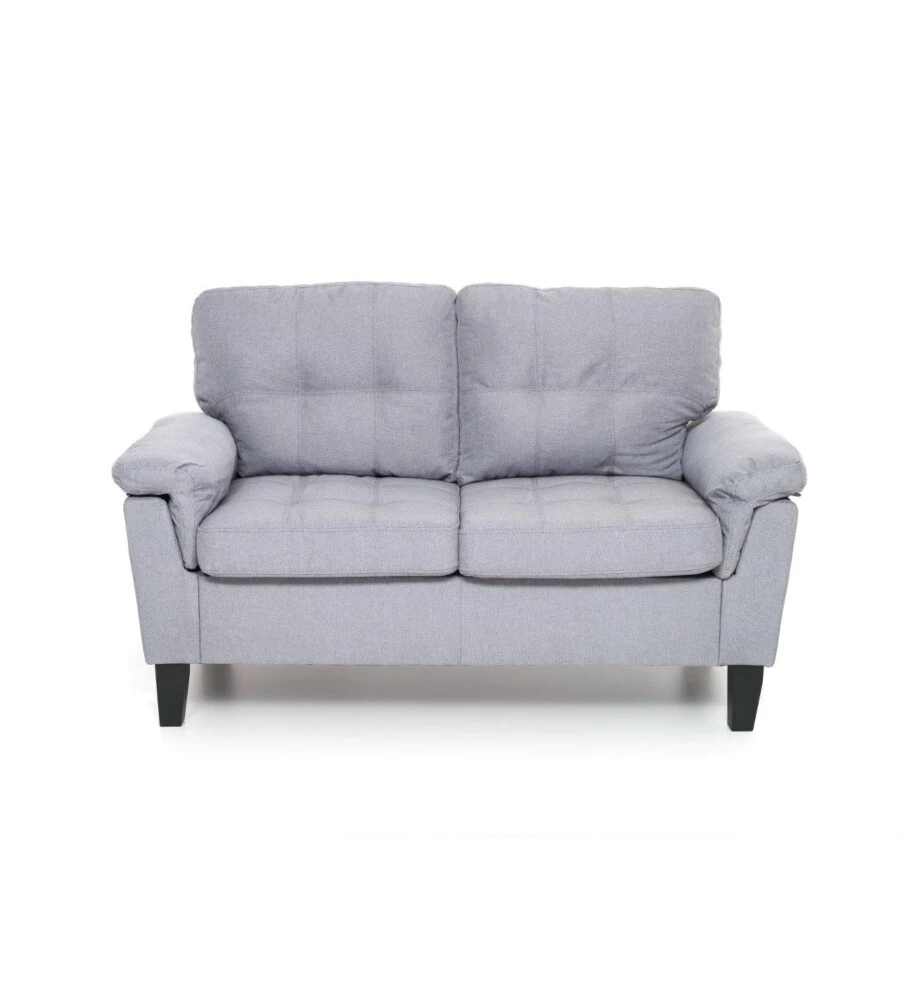 DIVANO "DENVER" 2 POSTI TESSUTO GRIGIO, 145X95X78 CM