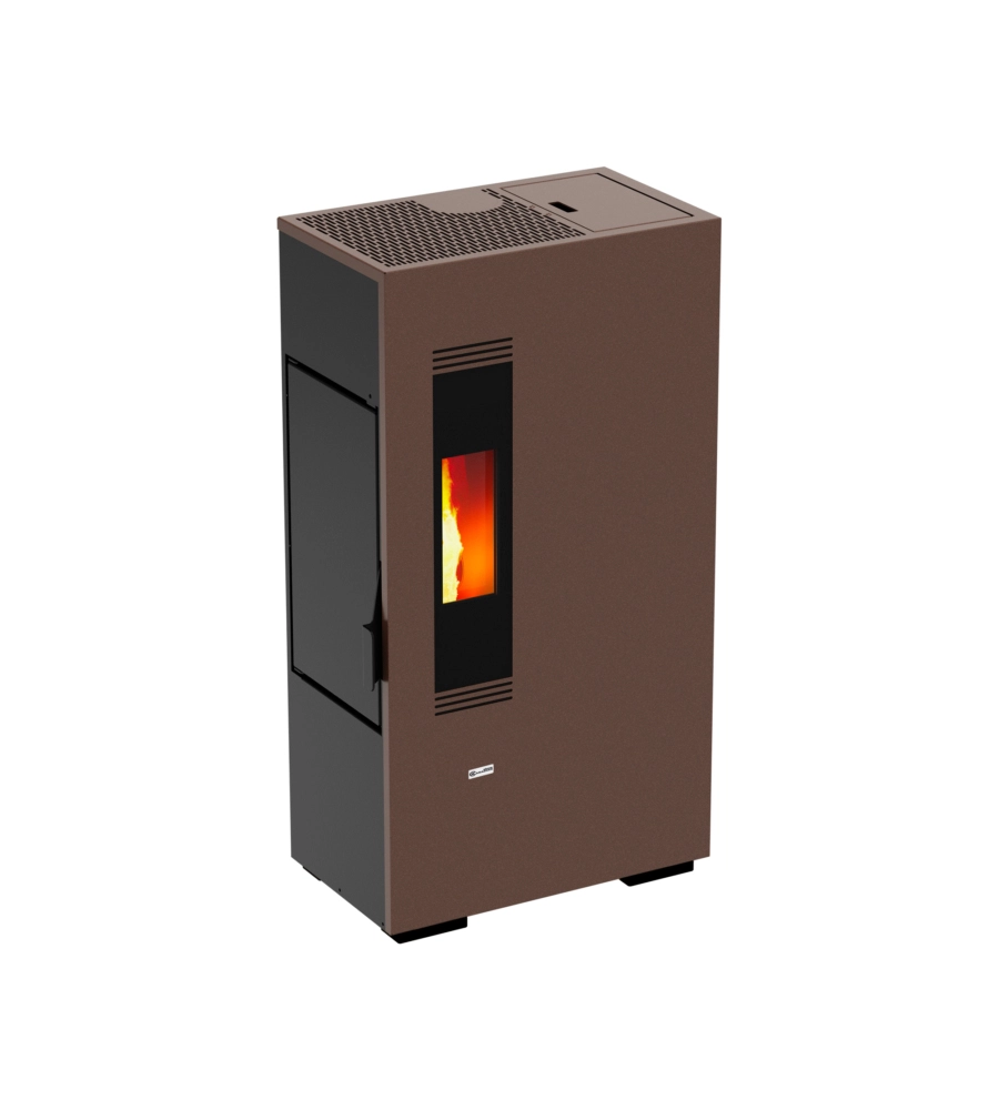 STUFA A PELLET SLIM  CANADIAN STOVE "MINI 5" RUGGINE 4,4 KW