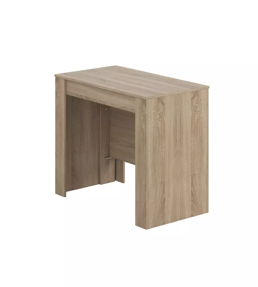 TAVOLO CONSOLLE MULTIPOSIZIONE ESTENSIBILE ROVERE 90X51X78 CM