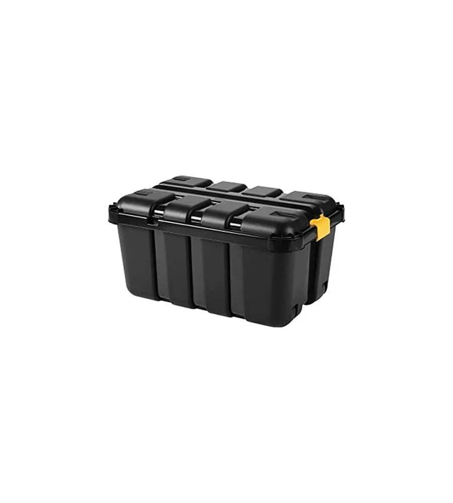 contenitore con coperchio boxone l79xp52xh52 cm 150lt nero/giallo
