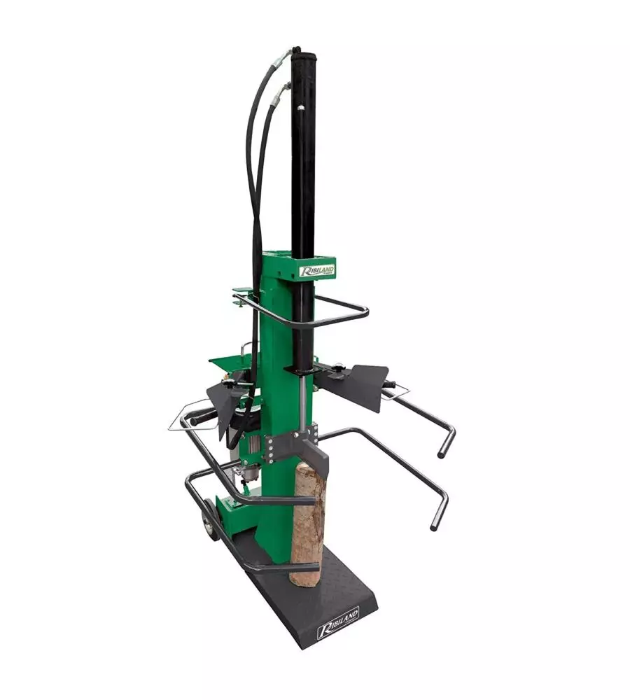 SPACCALEGNA VERTICALE ELETTRICO RIBIMEX CON BARRE DI PROTEZIONE 8 TONNELLATE 3000 W