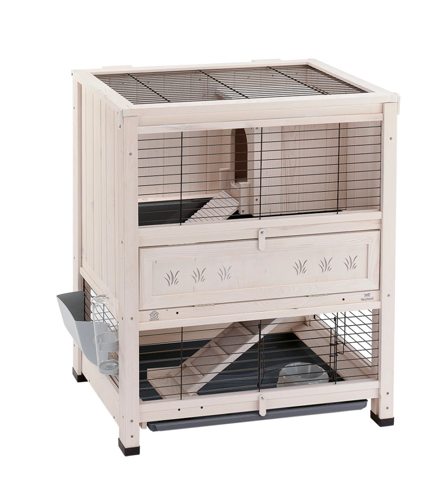 GABBIA PER PORCELLINI D'INDIA E CONIGLI  "COTTAGE MINI" DA INTERNO 78,5X59,5X94 CM - FERPLAST