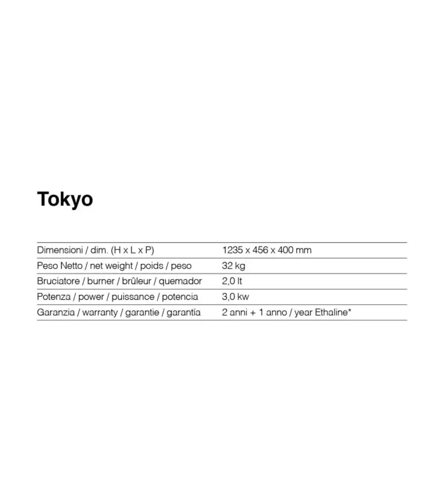 BIOCAMINO DA PAVIMENTO RUBY MODELLO TOKYO NERO