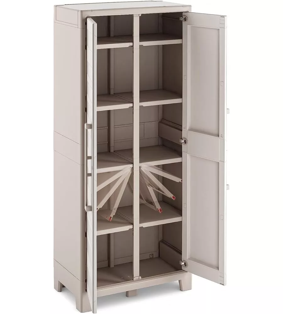 ARMADIO IN RESINA PORTASCOPE KETER "GULLIVER" SABBIA, 80X40X182 CM