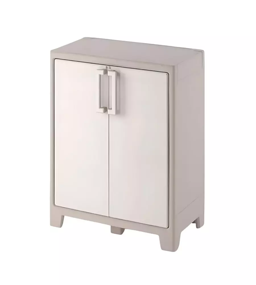 ARMADIO BASSO KETER "GULLIVER" IN POLIPROPILENE SABBIA 80X44X100 CM