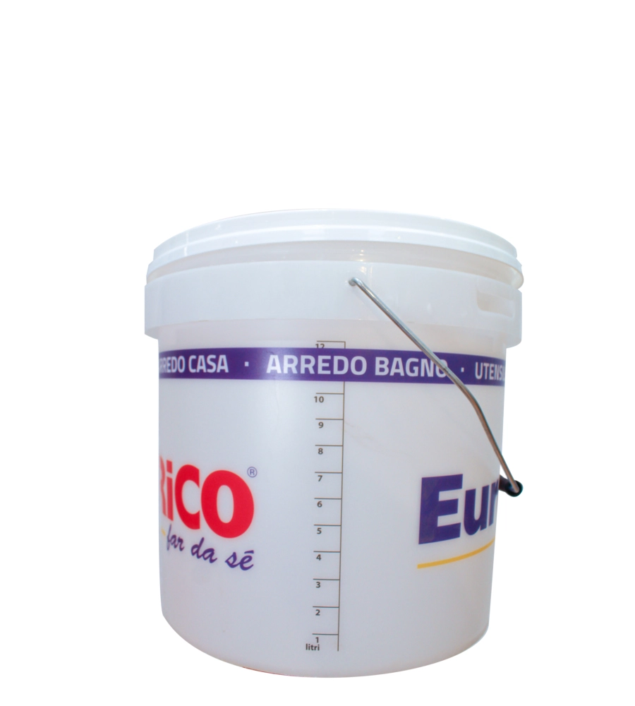 SECCHIO BIANCO CON COPERCHIO EUROBRICO 14 LT