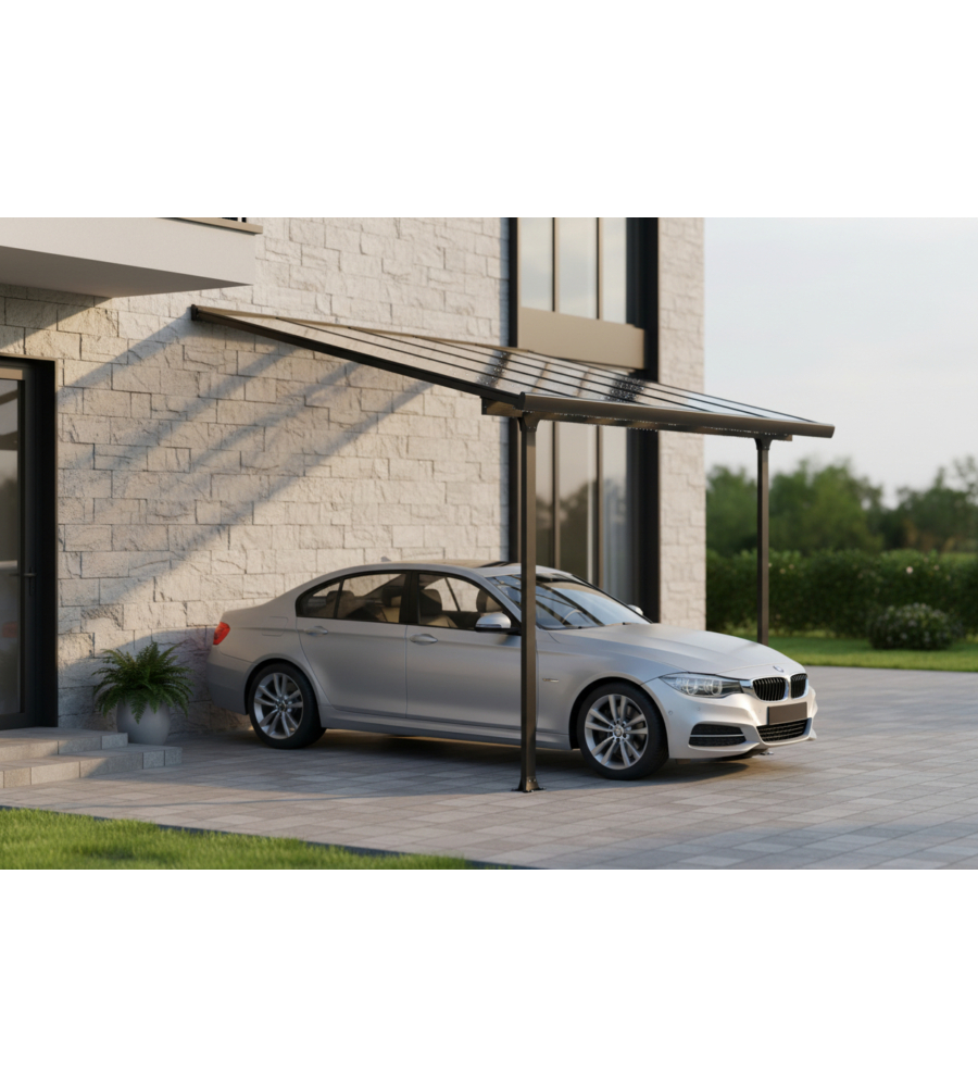 PERGOLA ADDOSSATA DA ESTERNO EUROGARDEN "MEMPHIS" IN ALLUMINIO 303X295X305 CM