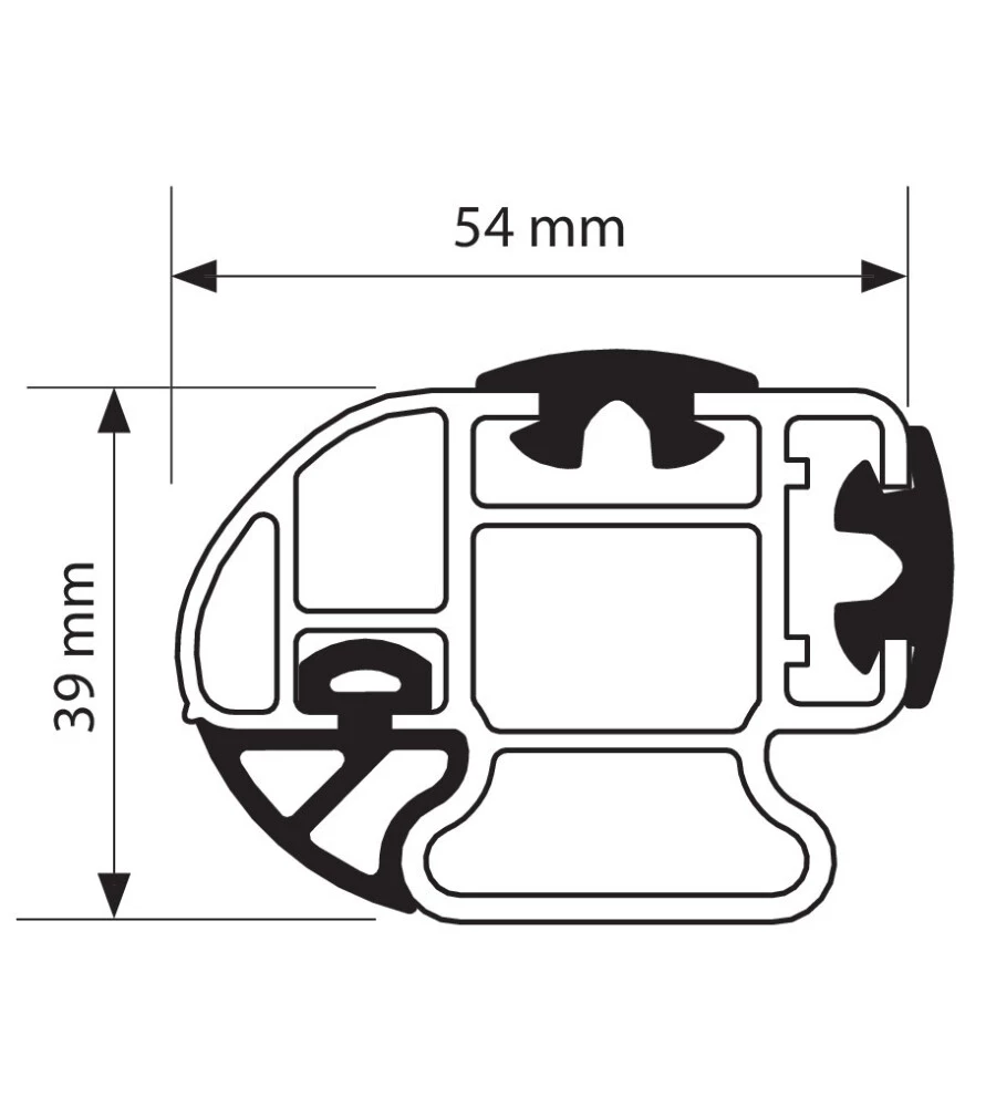 BARRA PORTATUTTO ALLUMINIO - 135 CM  N10035