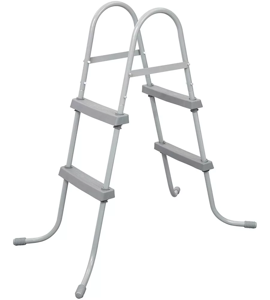 SCALETTA PER PISCINE FUORI TERRA DA 80 CM CON SICUREZZA ANTICADUTA BESTWAY 122X66X166 CM - COD. 58430