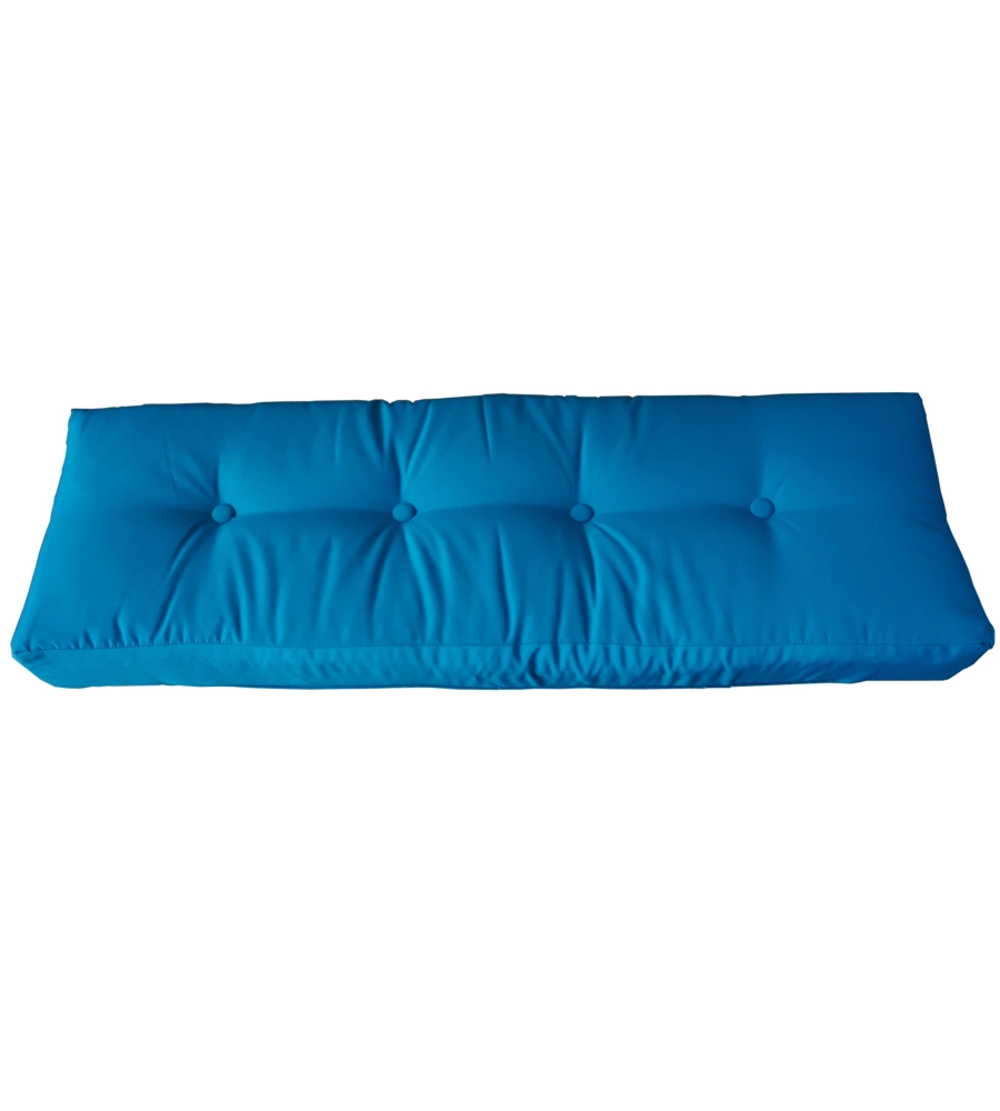 CUSCINO SCHIENALE EUROGARDEN PER DIVANO PALLET IN TESSUTO TURCHESE 120X40X10 CM