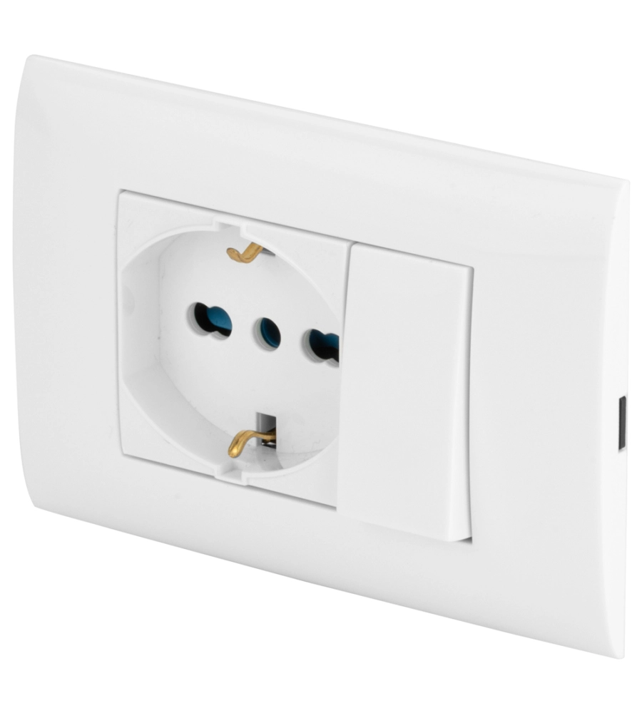 PLACCA PREMONTATA CON PRESA PLURISTANDARD POLY POOL 10-16 A