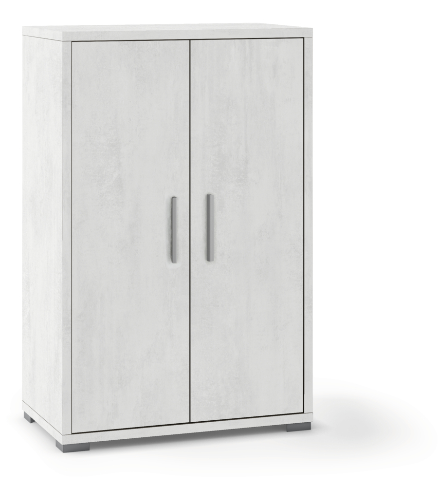 MOBILE 2 ANTE OSSIDO BIANCO, 71X41X110 CM