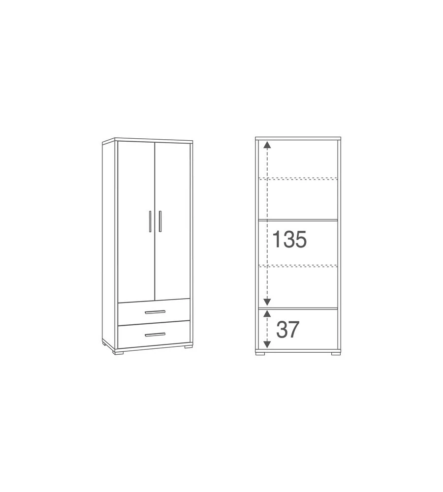 Sarmog Mobile 2 Ante + 2 Cassetti H182 L71 - Kit ADB359CEOSK, Resistente A Sostanze Chimiche - 3