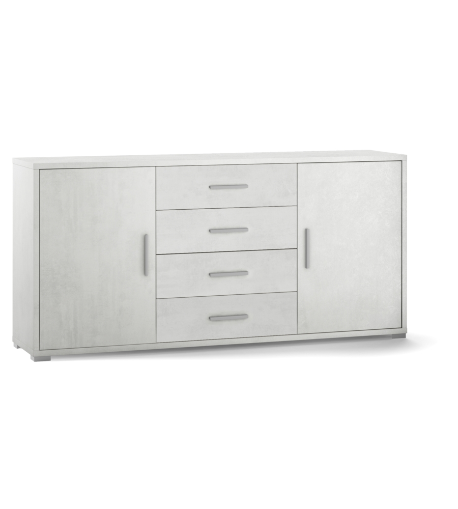 MOBILE 2 ANTE 4 CASSETTI BIANCO, 174X84X41 CM