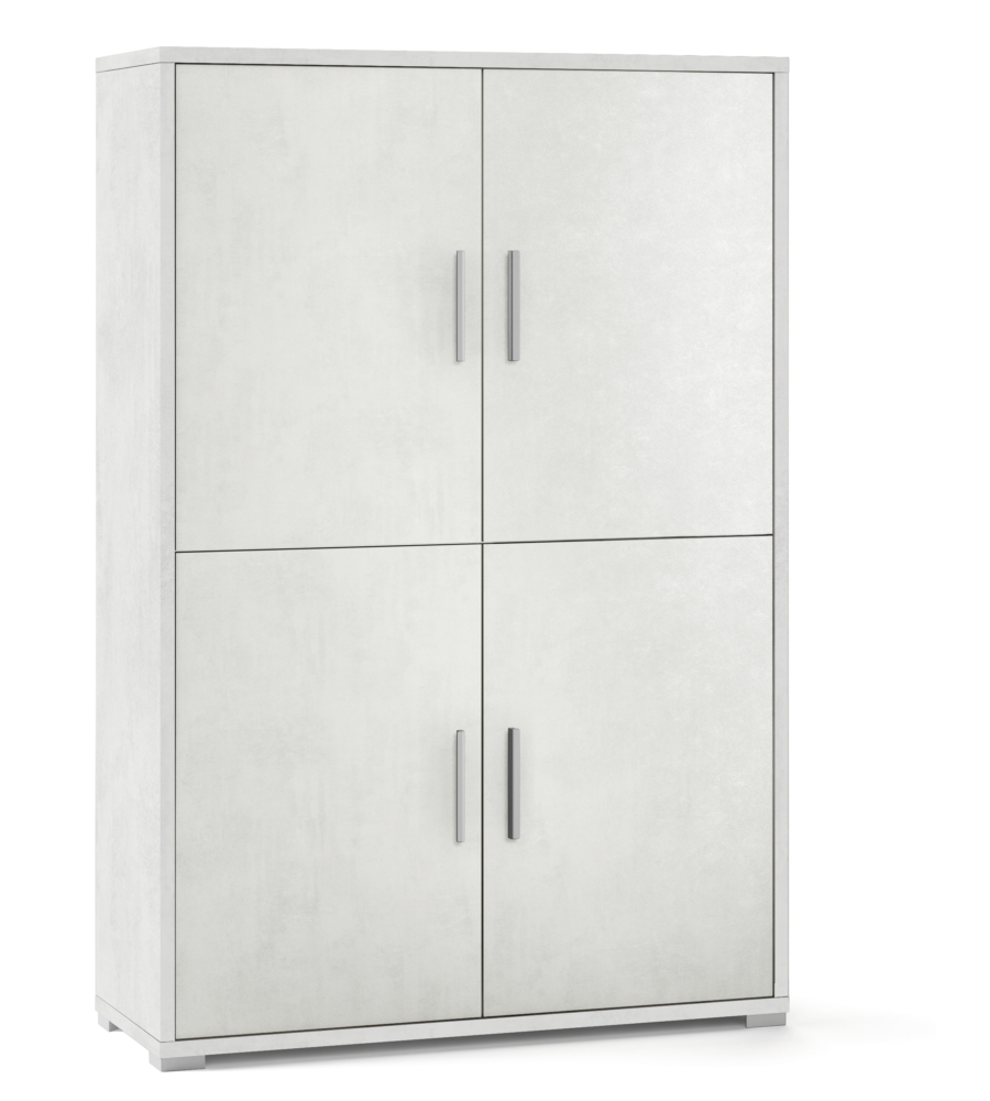 MOBILE 4 ANTE OSSIDO BIANCO, 108X41X161 CM